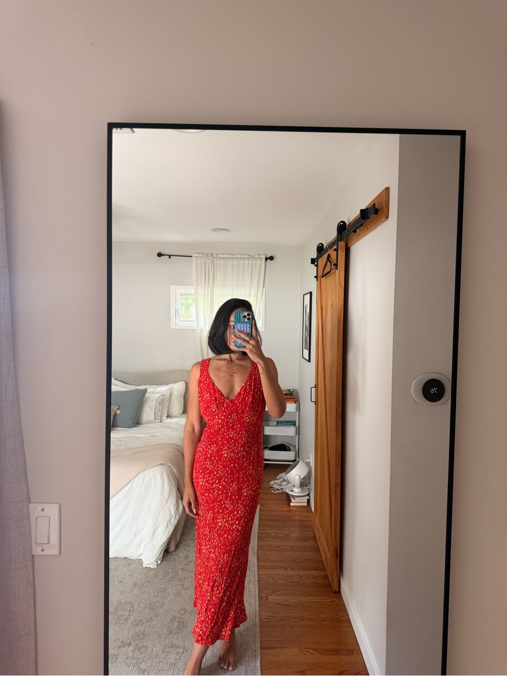Reformation Red Floral Maxi Dress